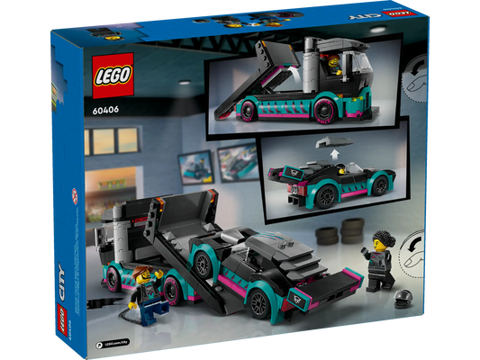 LEGO City 60406 Race Car and Car Carrier Truck